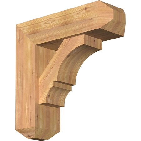 Ekena Millwork Balboa Craftsman Smooth Bracket w/ Offset Brace, Western Red Cedar, 7 1/2"W x 24"D x 24"H BKT0806X24X24BOA04SWR